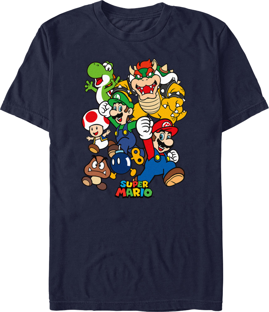 Super Mario Bros. Character Collage Nintendo T-Shirt product image 1