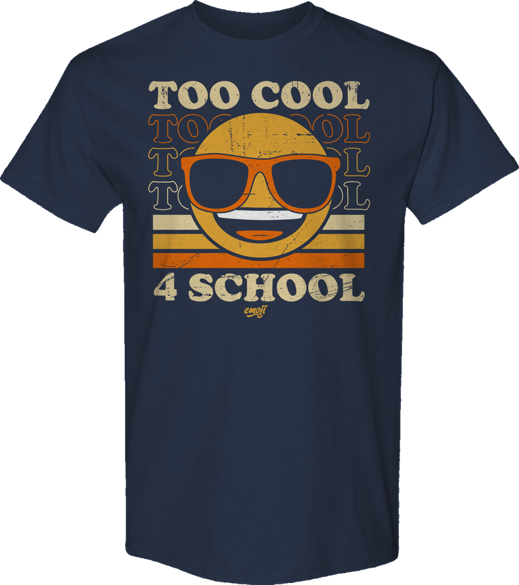 Too Cool 4 School Emoji T-Shirt product image 1