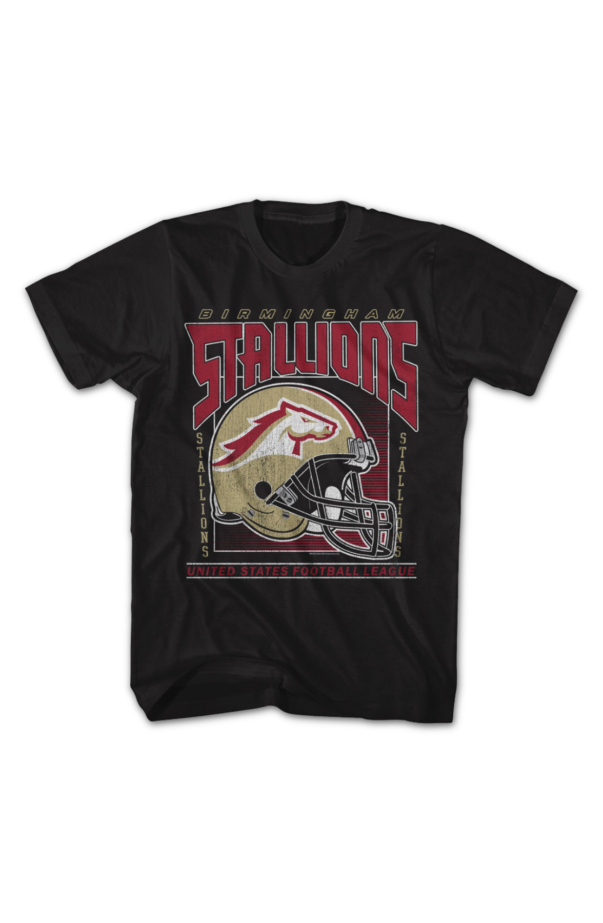 Vintage Birmingham Stallions Helmet USFL T-Shirt product image 2