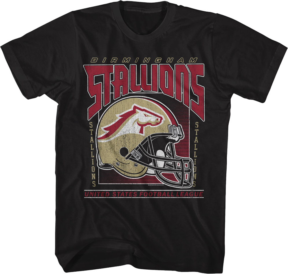 Vintage Birmingham Stallions Helmet USFL T-Shirt product image 1