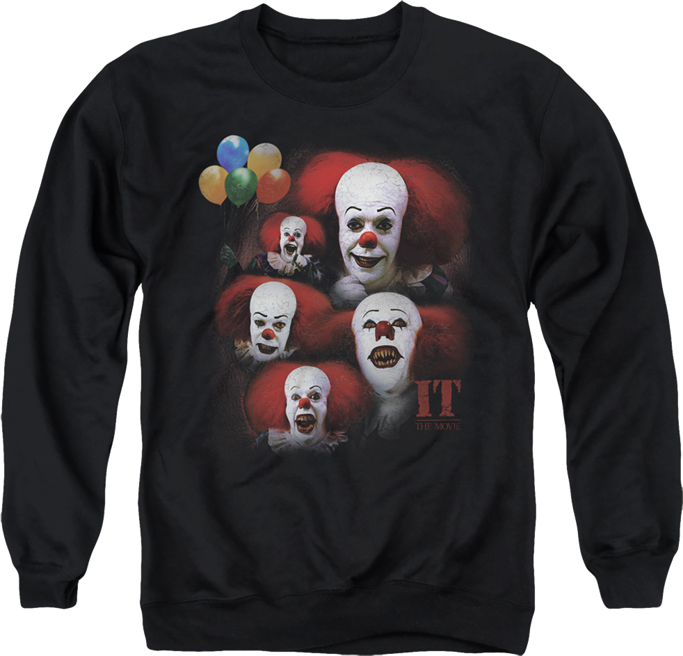 Vintage Pennywise Clown Collage IT Sweatshirt product image 1