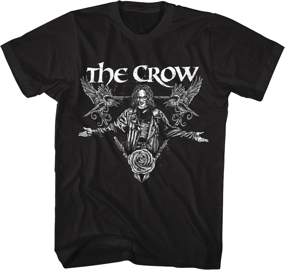 Vintage Rose Triangle The Crow T-Shirt product image 1