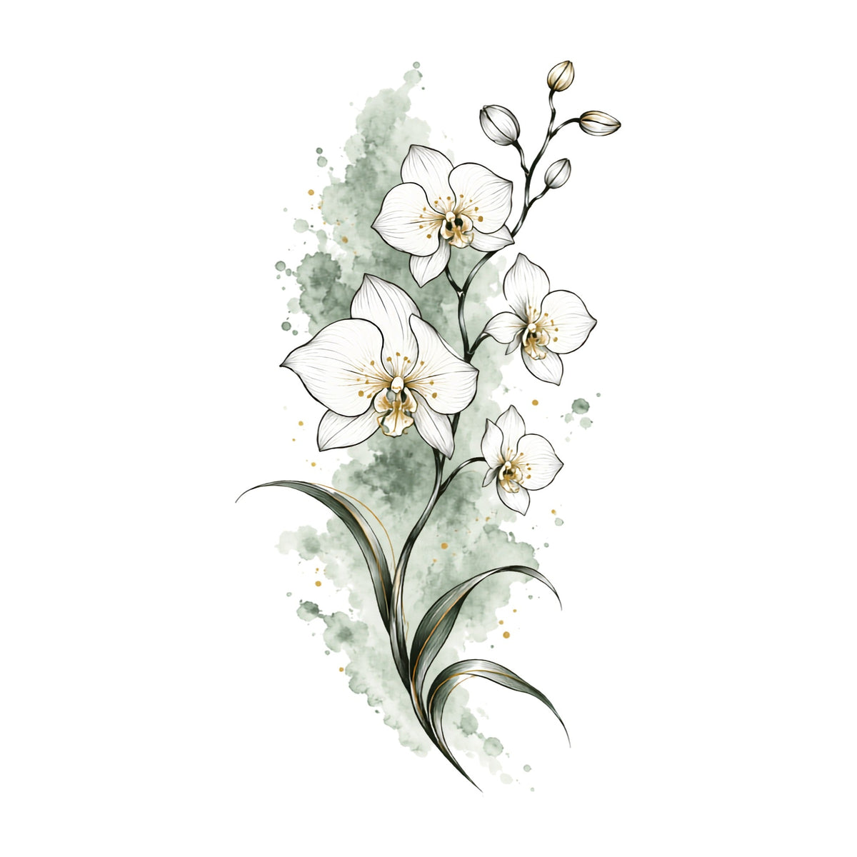 Watercolor Orchid Bloom product image 3