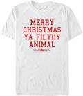 White Merry Christmas Ya Filthy Animal Home Alone T-Shirt product image 1