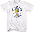 White My Mom Says I'm Cool Simpsons T-Shirt product image 1