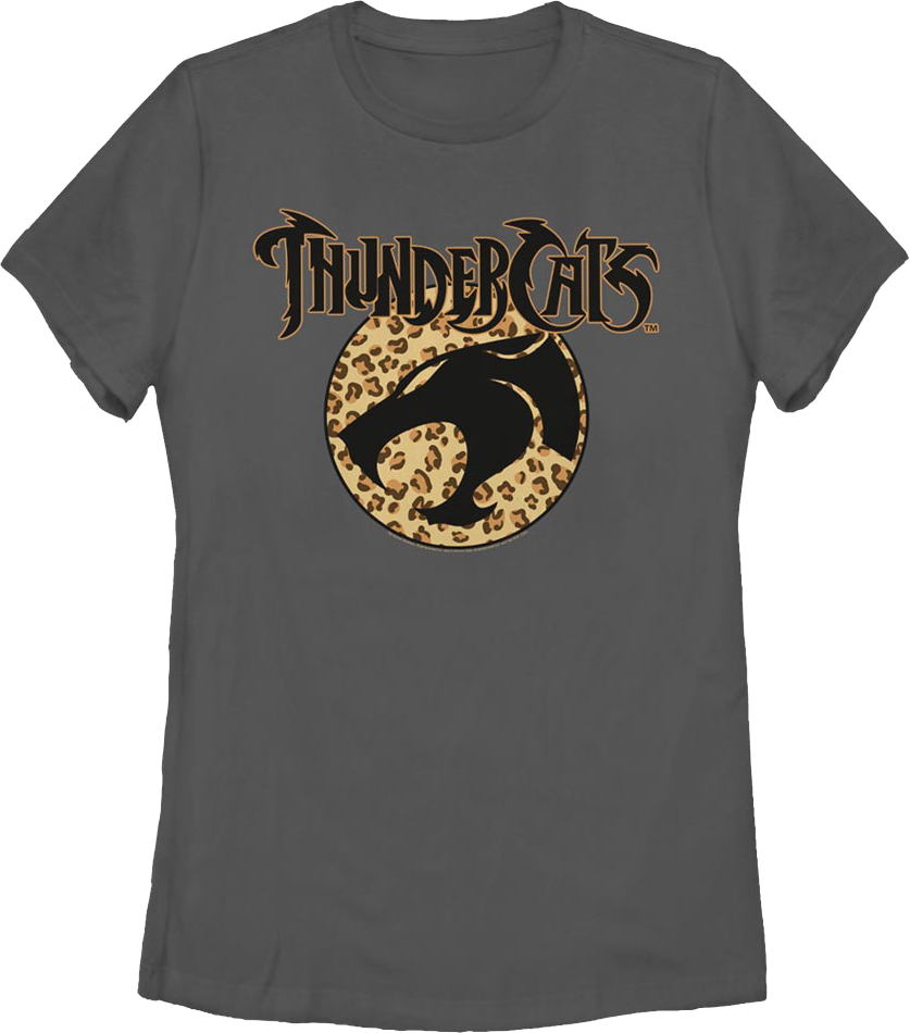 Womens Cheetah Print Logo ThunderCats Shirt product image 1
