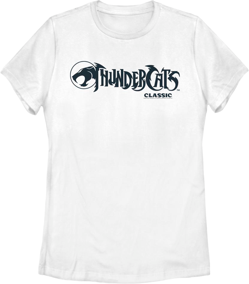 Womens White Classic Logo ThunderCats Shirt product image 1