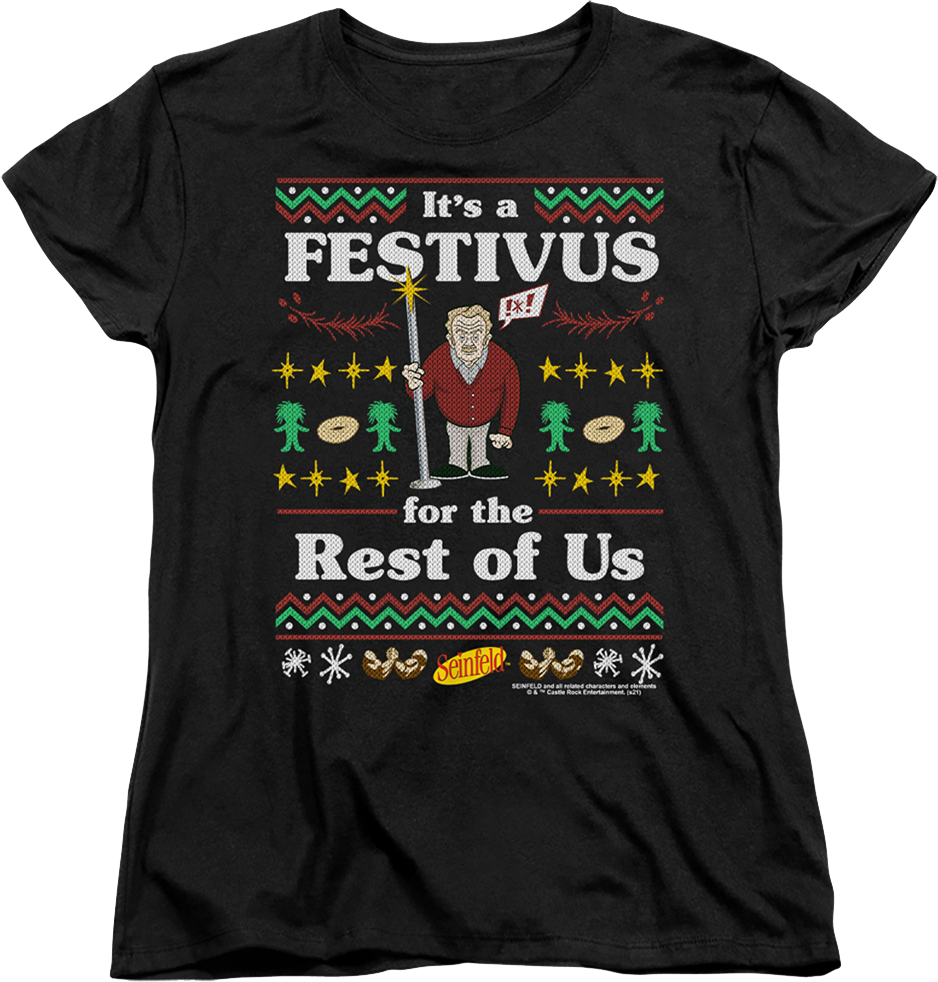 Womens Faux Ugly Festivus Sweater Seinfeld Shirt product image 1