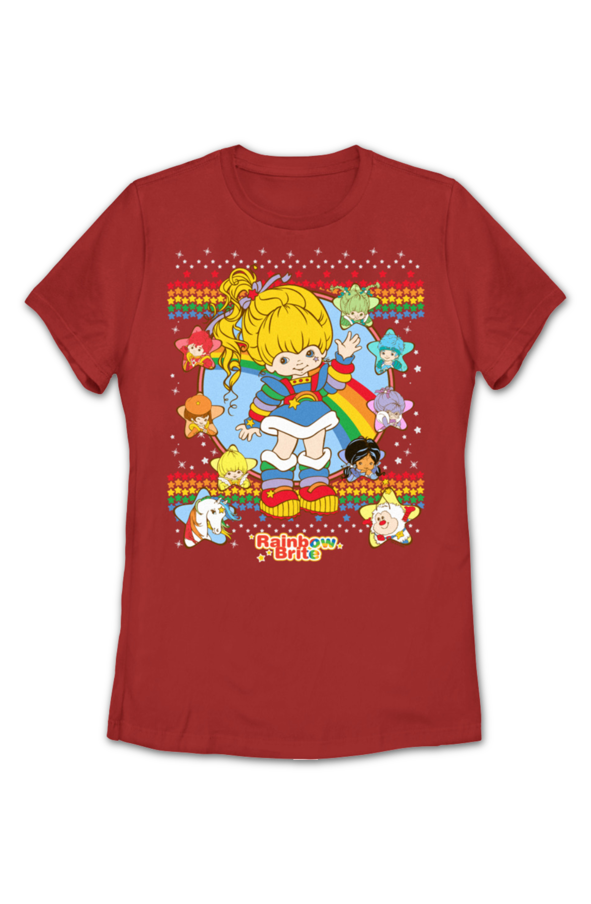 Womens Faux Ugly Sweater Rainbow Brite Shirt product image 2