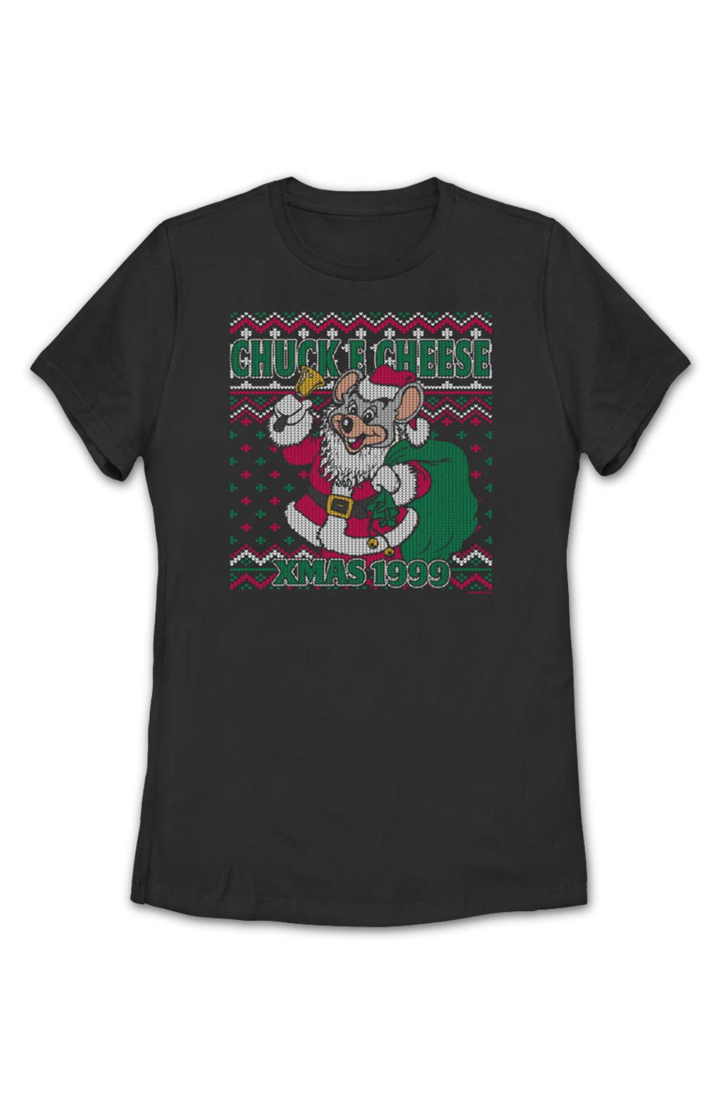 Womens Faux Ugly Xmas 1999 Sweater Chuck E. Cheese Shirt product image 2