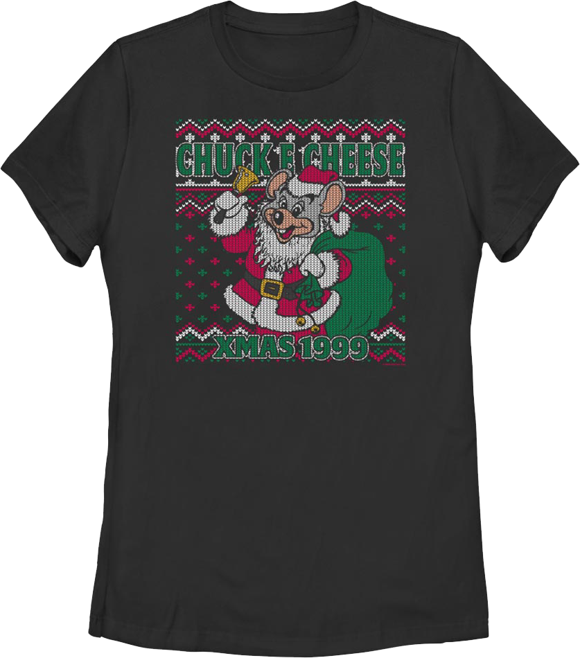 Womens Faux Ugly Xmas 1999 Sweater Chuck E. Cheese Shirt product image 1