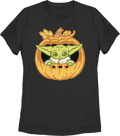 Womens Grogu Pumpkin Mandalorian Star Wars Shirt product image 1