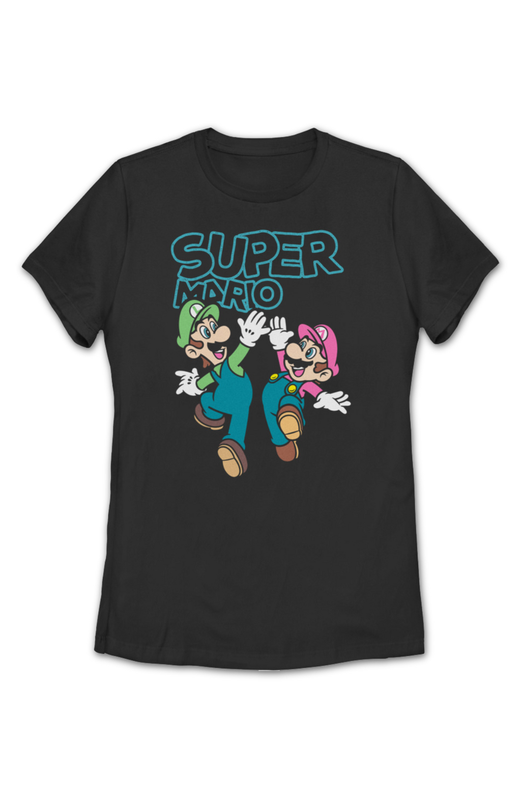 Womens Luigi & Mario High Five Super Bros. Shirt product image 2