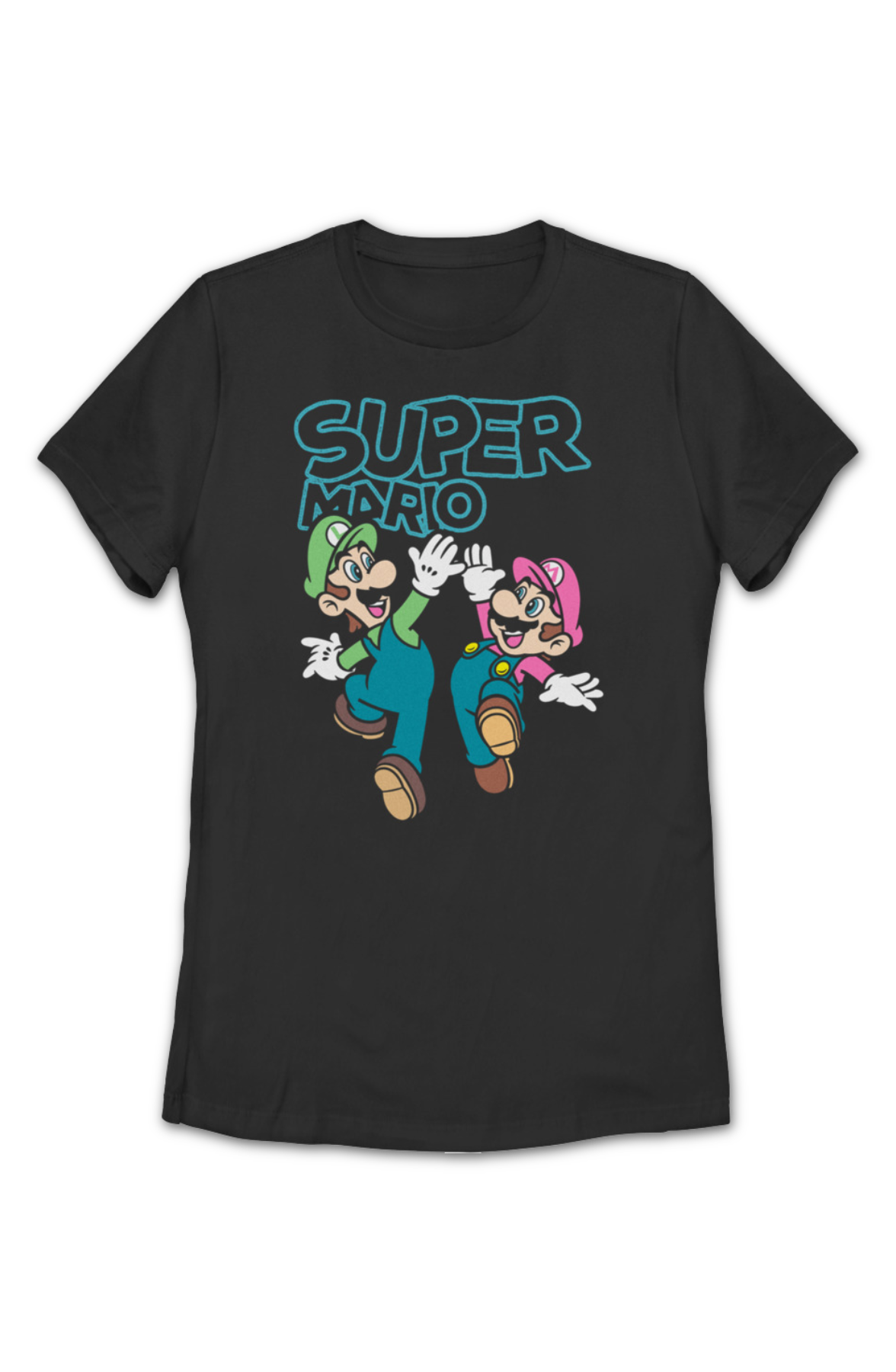 Womens Luigi & Mario High Five Super Bros. Shirt product image 2