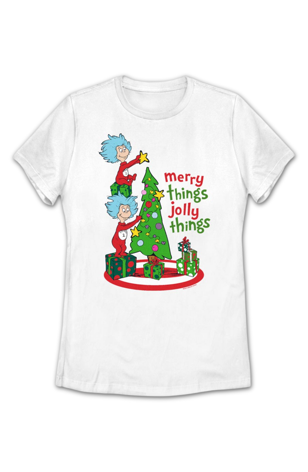 Womens Merry Things Jolly Dr. Seuss Shirt product image 2