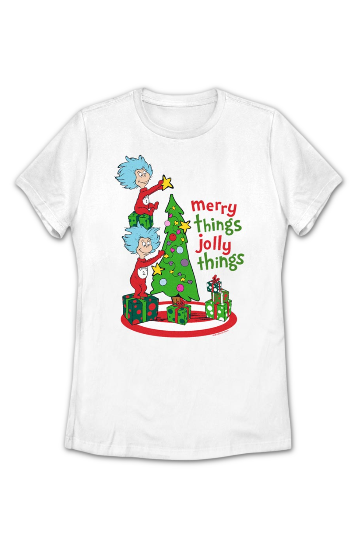 Womens Merry Things Jolly Dr. Seuss Shirt product image 2