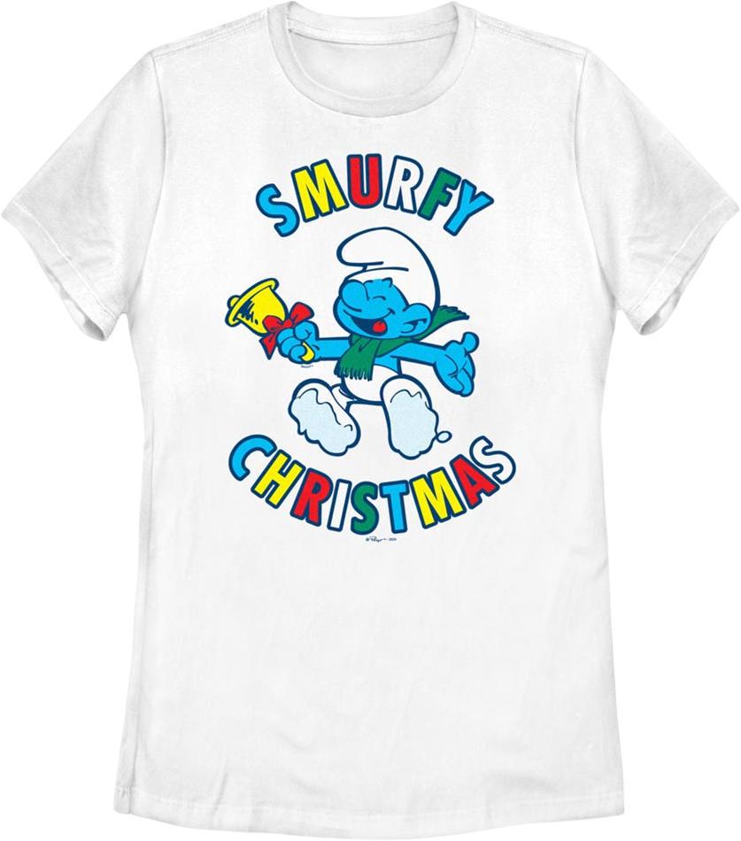 Womens Smurfy Christmas Smurfs Shirt product image 1