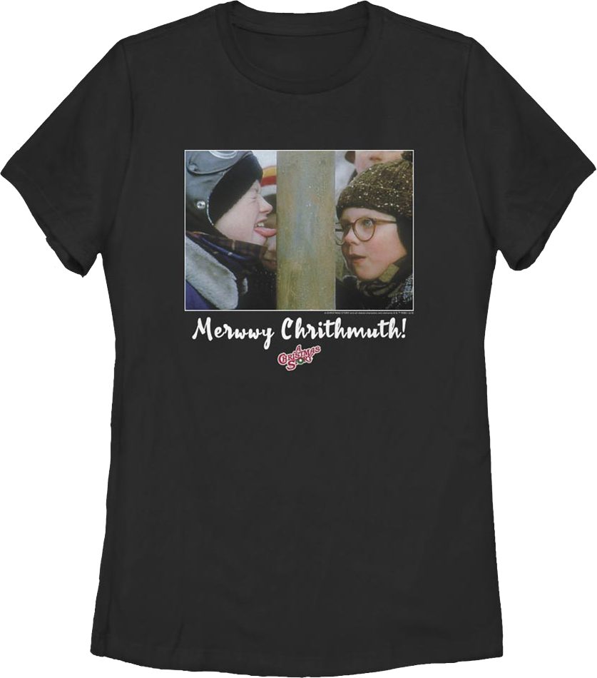 Womens Triple Dog Dare Merwwy Chrithmuth Christmas Story product image 1