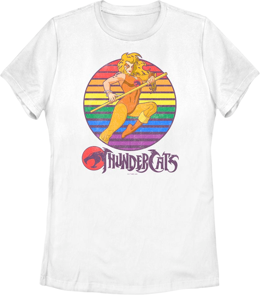 Womens Vintage Cheetara Action Pose ThunderCats Shirt product image 1