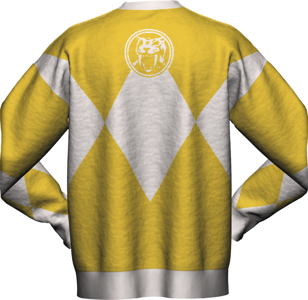 Yellow Ranger Mighty Morphin Power Rangers Knitted Sweater
