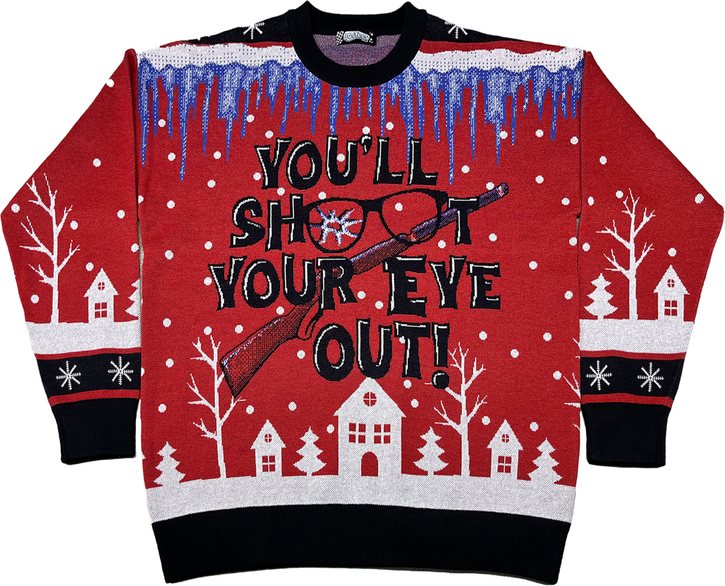 You'll Shoot Your Eye Out Christmas Story Knitted Sweater